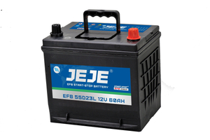 Автомобильный аккумулятор EFB Start-Stop марки JEJE 12V 55D23L 60AH